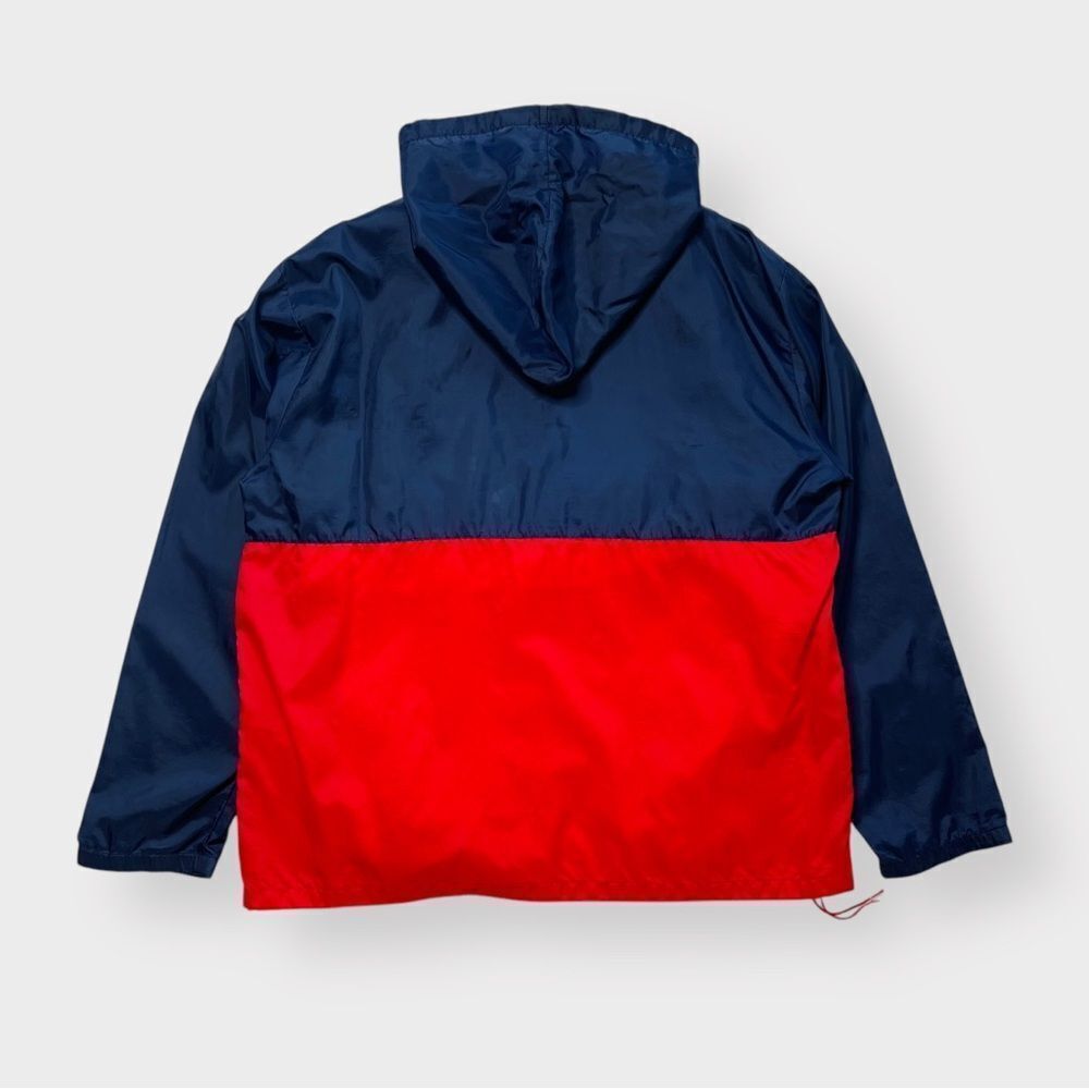Vtg 70s 80s adidas Windbreaker 1/4 Zip Jacket, Anorak Pocket Hooded Lightweight - Picture 2 of 11